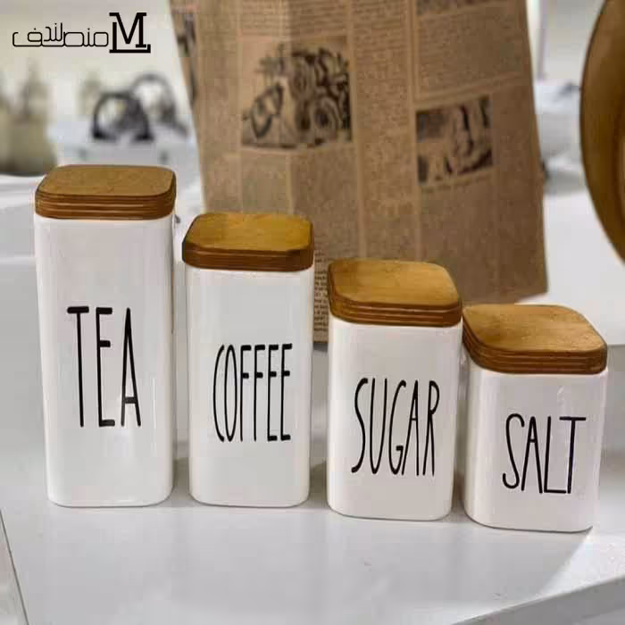 بانکه سرامیکی مربع تکست انگلیسی در 4سایز