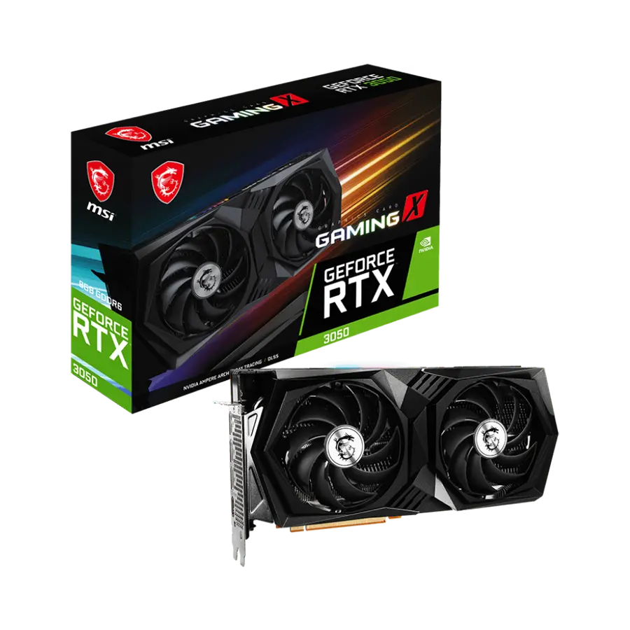 مشخصات، قيمت و کارت گرافیک ام اس ای مدل MSI GeForce RTX 3050 GAMING X 8G