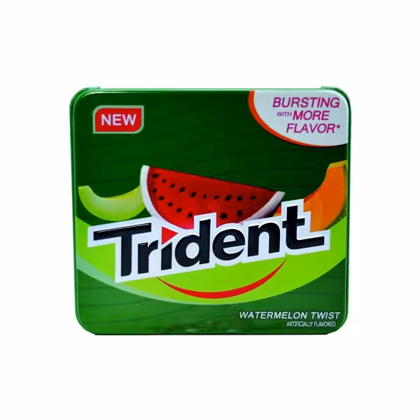 آدامس با طعم هندوانه طالبی تریدنت بسته 16 عددی