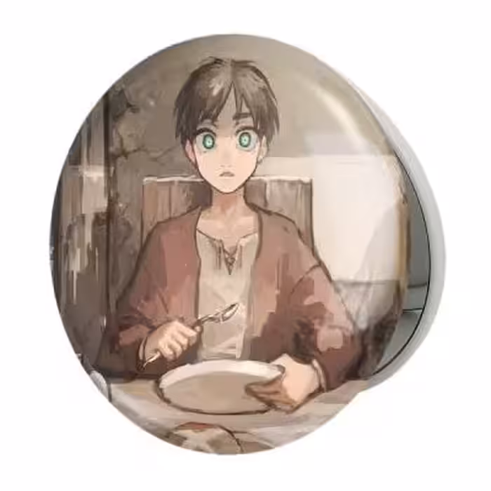 آینه جیبی خندالو طرح ارن یگر انیمه اتک آن تایتان Attack on Titan مدل تاشو کد 18531