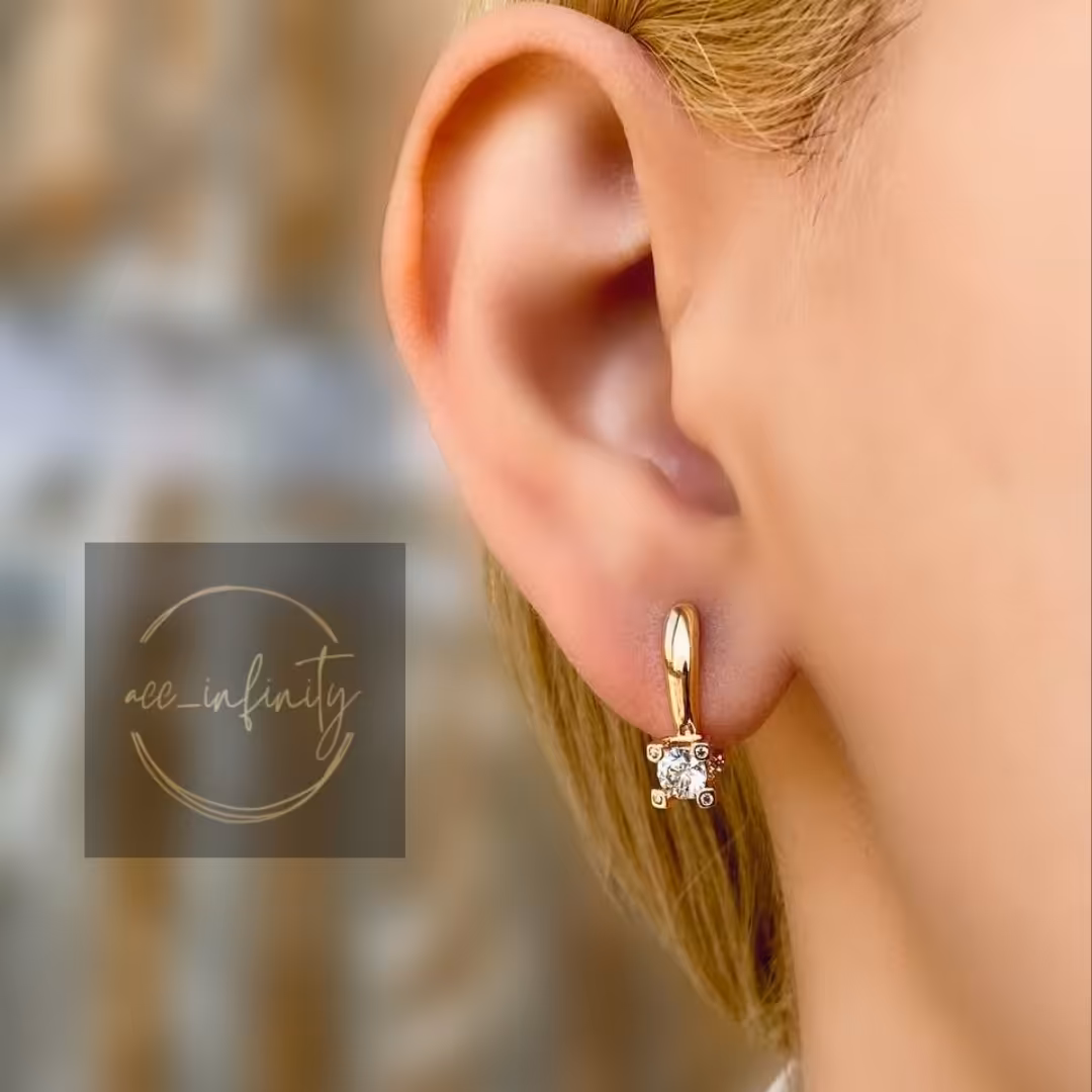 گوشواره تک نگین