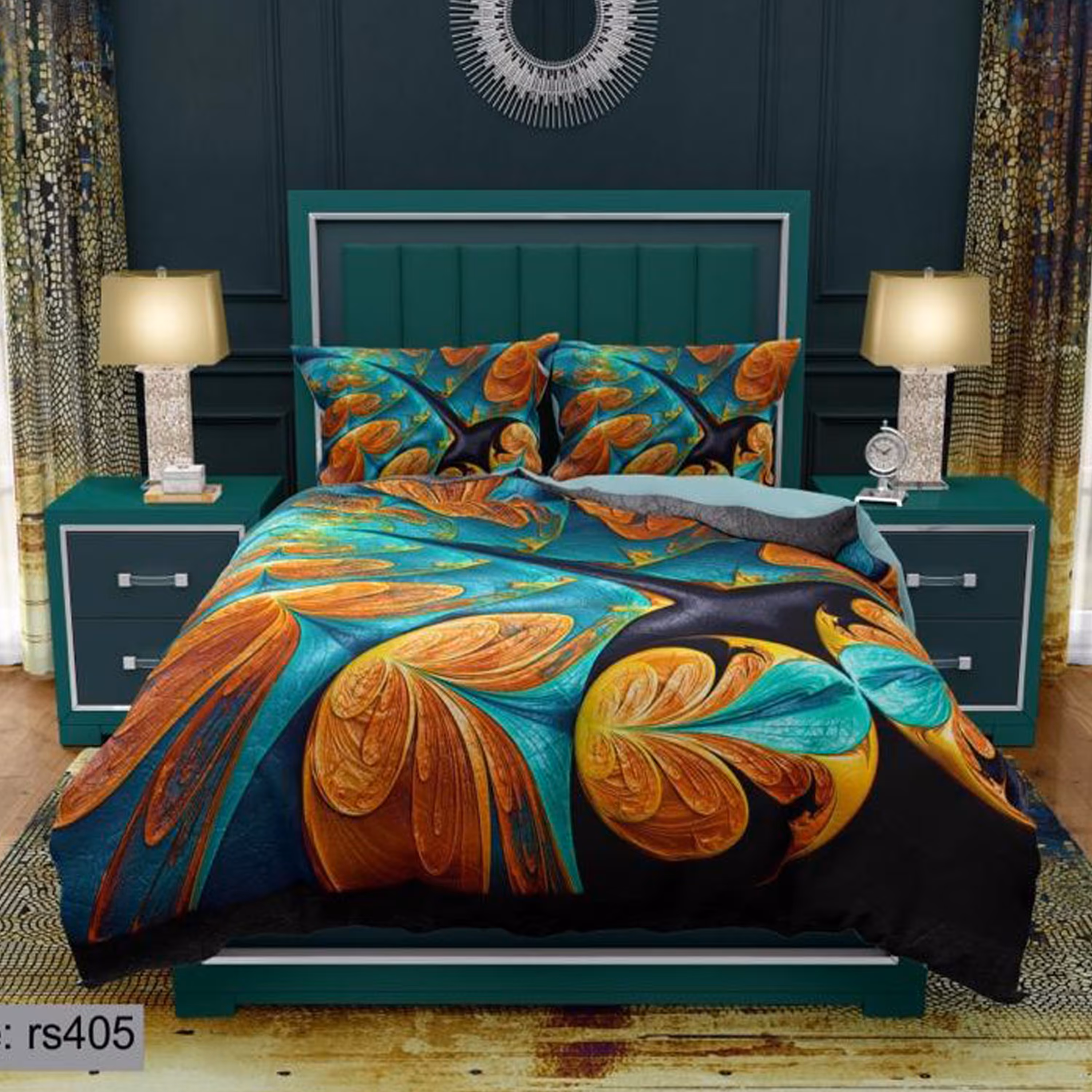 سرویس روتختی 2 نفره تنسل چاپی برندترک لند(Turk Land) rs 405