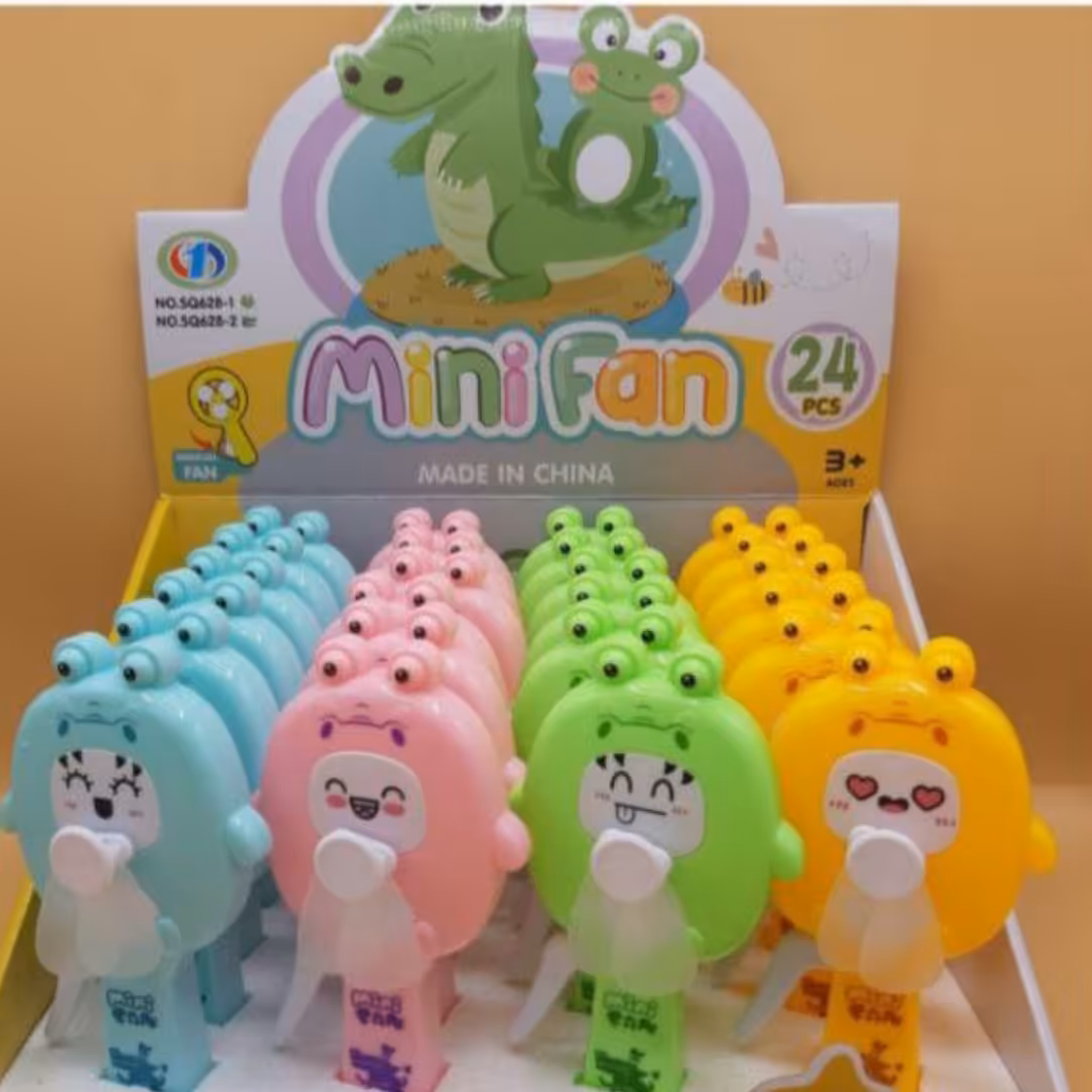 پنکه دستی طرح قورباغه و تمساح 