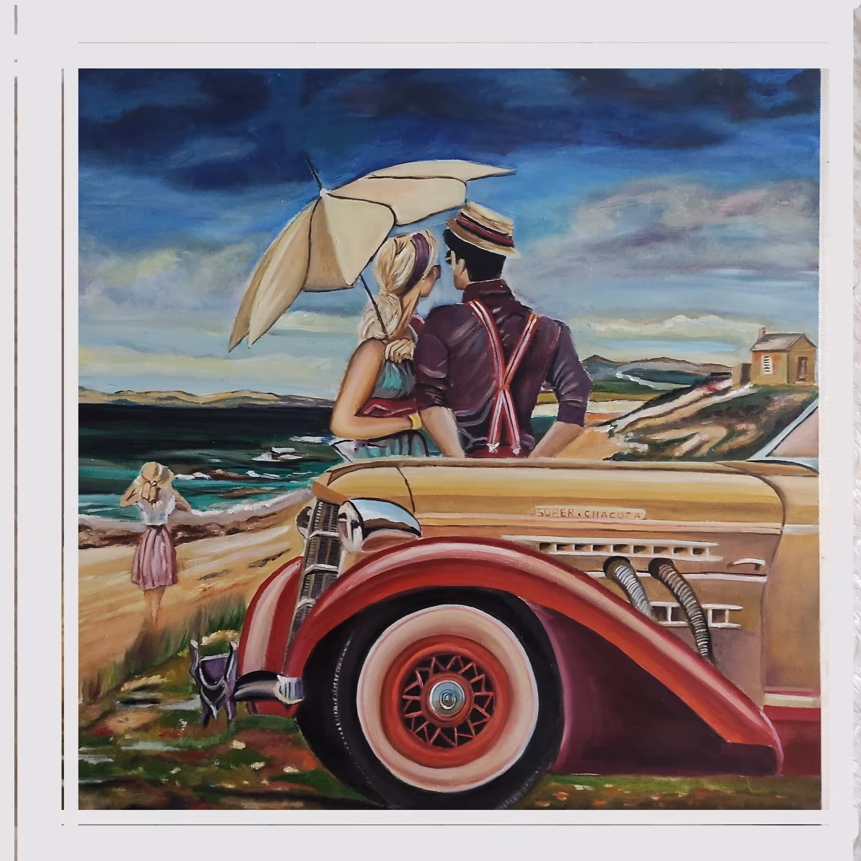 تابلو رنگ روغن قرار عاشقانه