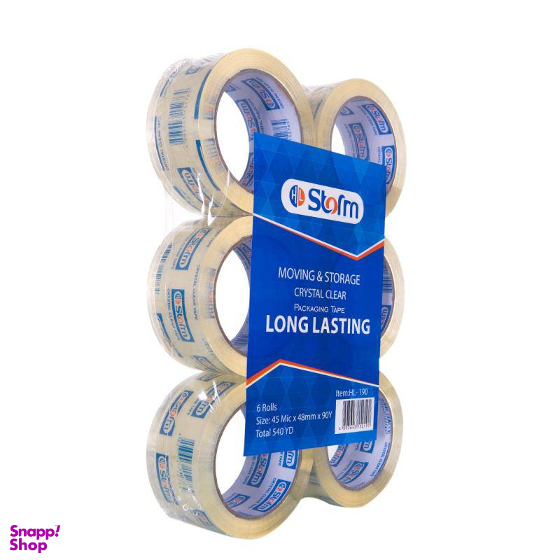 نوار چسب استورم (Storm) مدل 90 یاردی کد 190 بسته 6 عددی