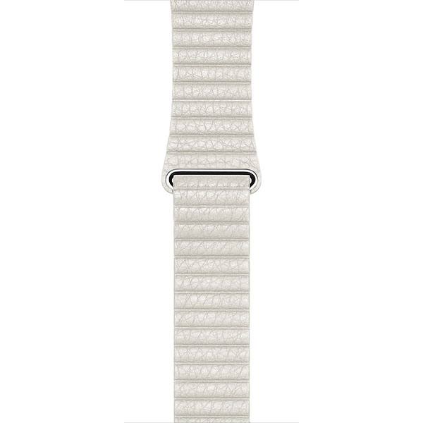 بند اپل واچ 3 چرم مردانه 42 میلیمتری مدل White Leather Loop - Hiapple.ir
