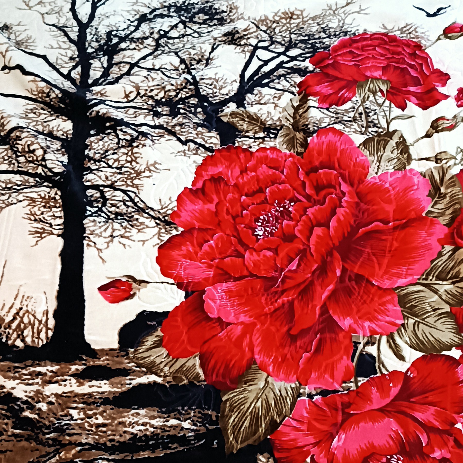 پتو دونفره درختی بسیار با کیفیت برای رو تختی هم قابل استفاده هست