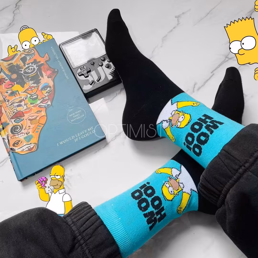 جوراب سیمپسون یوهو ساقدار نخ پنبه فری سایز