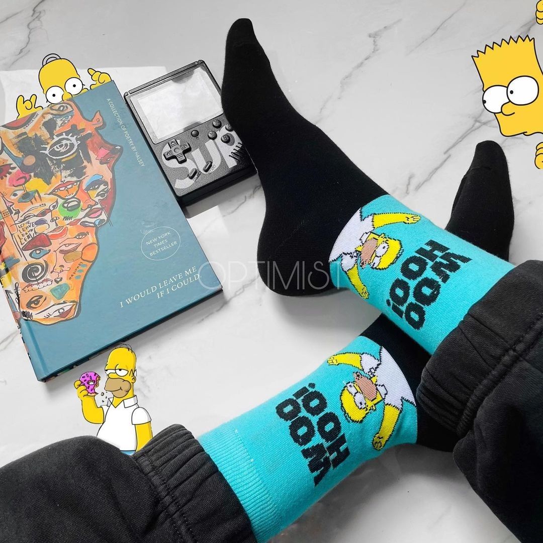 جوراب سیمپسون یوهو ساقدار نخ پنبه فری سایز