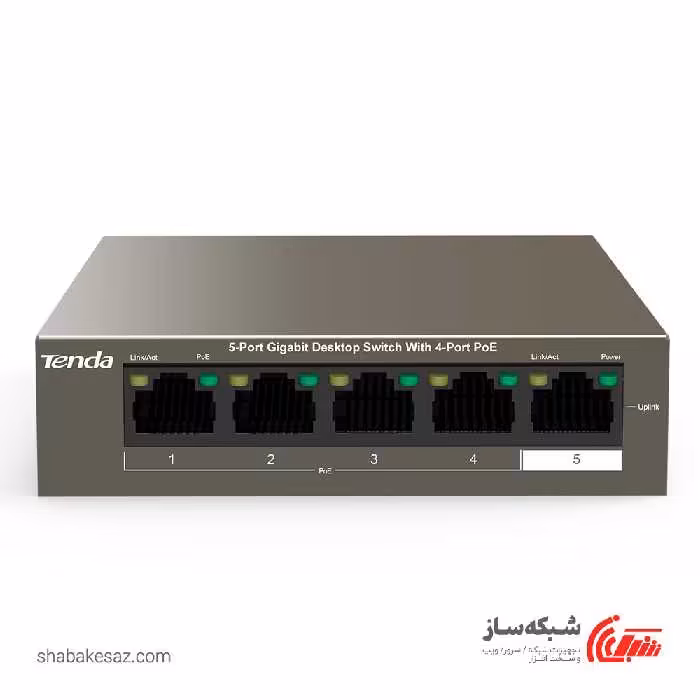 قیمت و خرید سوئیچ POE تندا Tenda TEG1105P-4-63W با 4 پورت POE ظرفیت 63W - شبکه ساز