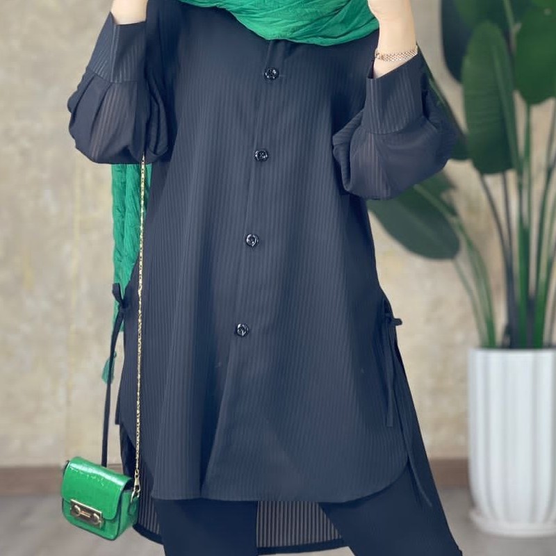 مانتو حریر میله ای