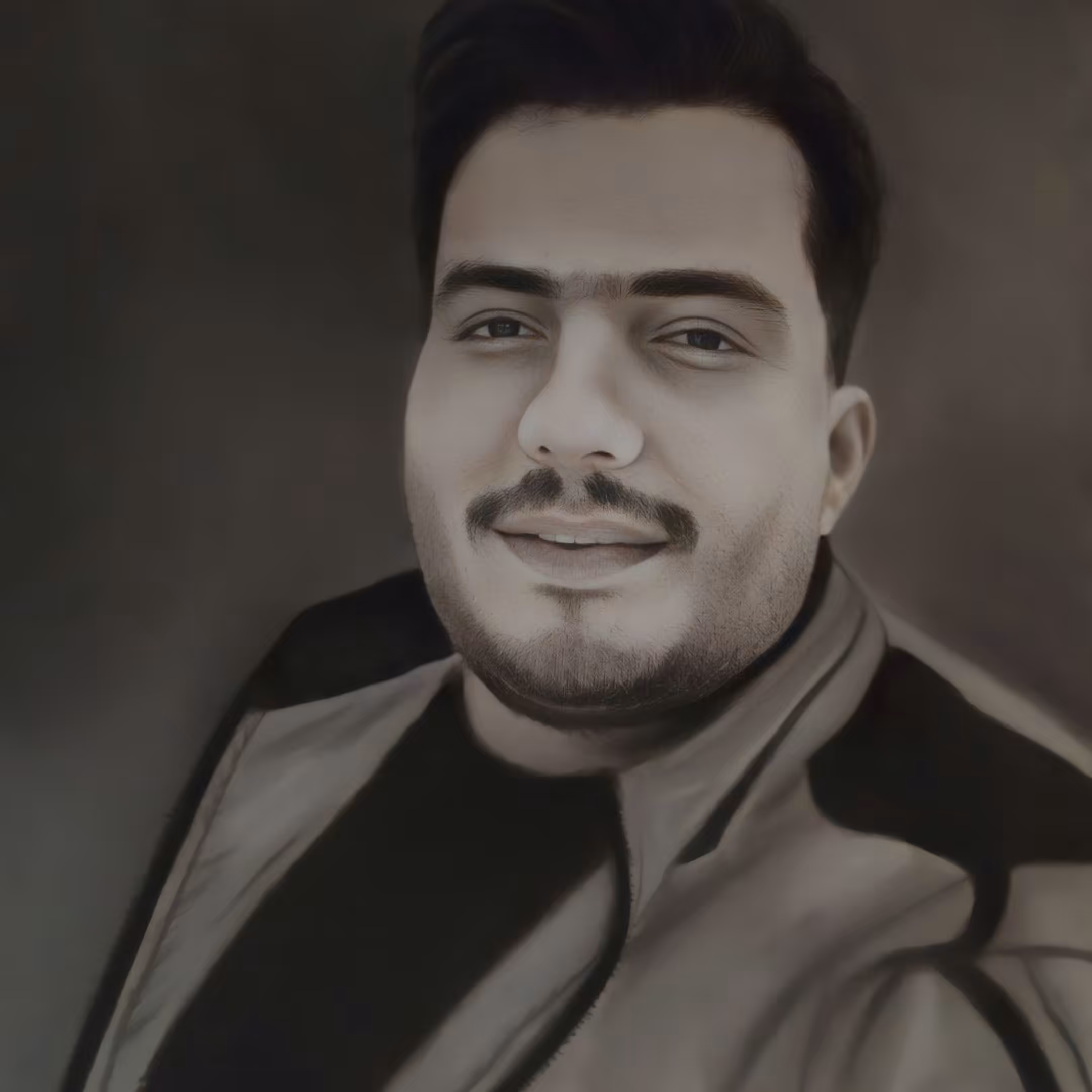 طراحی چهره سیاه قلم چهره 50در70 پرتره سیاه سفید 