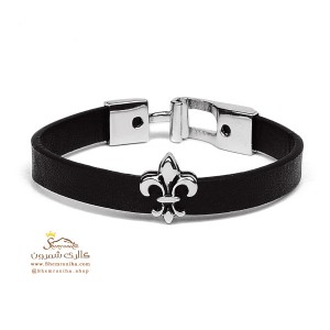 دستبند چرم مشکی BNG375B0