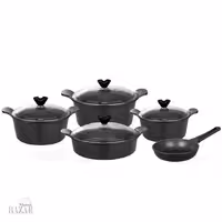 سرویس قابلمه 9 پارچه کاندید مدل اسکار رنگ مشکی