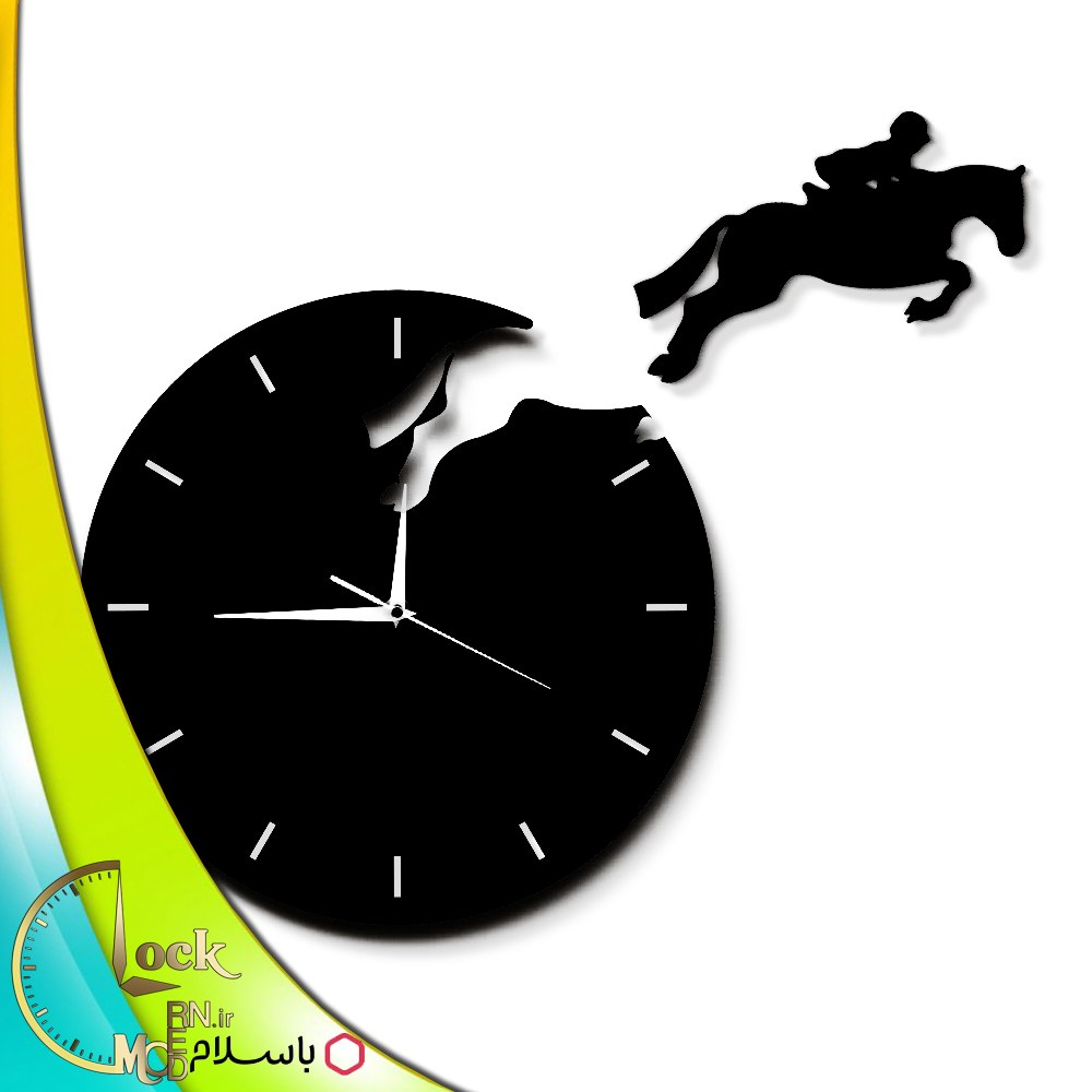 ساعت دیواری طرح اسب سواری کد 898