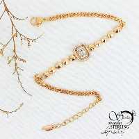 دستبند نگین مربع ژوپینگ کد 11920