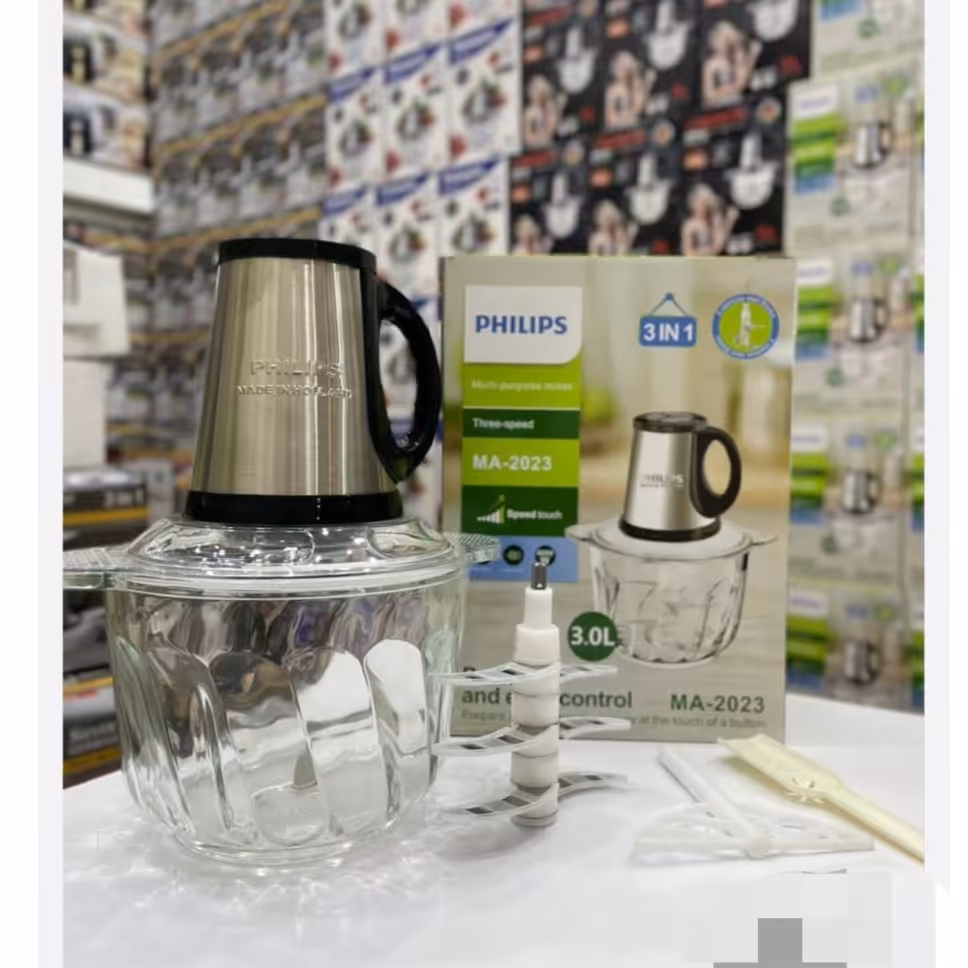 خوردکن 5لیتر  فلیپس هک شده دارای 6تیغ و همزان دار به همراه پیمانه تخلیه مواد 