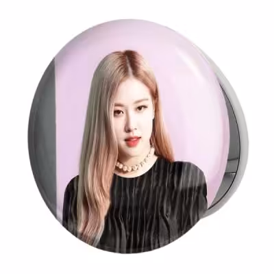 آینه جیبی خندالو طرح رزی بلک پینک Black Pink مدل تاشو کد 14382