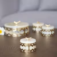 ست پذیرایی مینیمال زیگزاگ طلایی سنگ مرمر