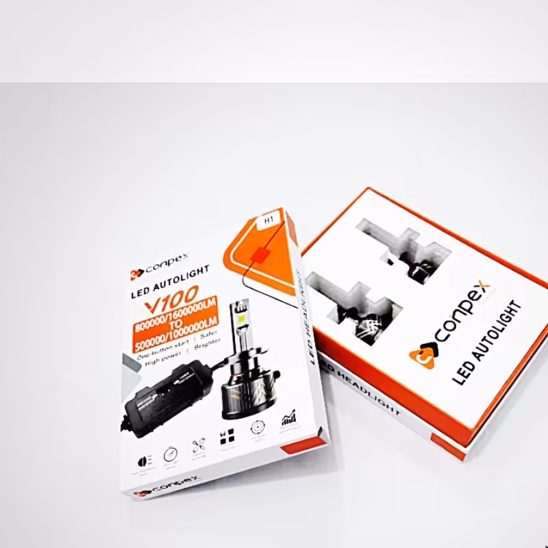هدلایت V100 conpex  پایه H1 H7  مدل 1000000 محصول 2023 نور به شدت قوی 