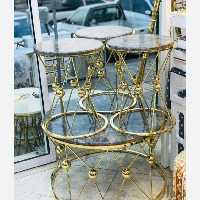 میز عسلی و جلو مبلی مدل گوی(آبکاری درجه 1 فورتیک)(ارسال با باربری و به صورت پس کرایه)