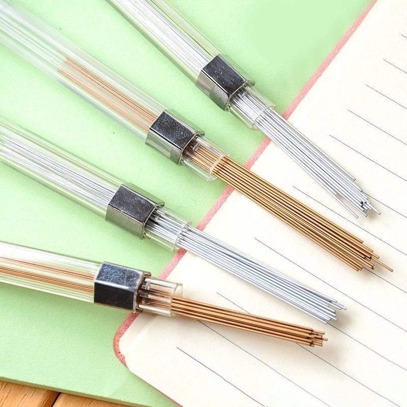 نوک اتود 0.5 و 0.7 طرح خرسی با روکش طلایی و نقره ای رنگ  