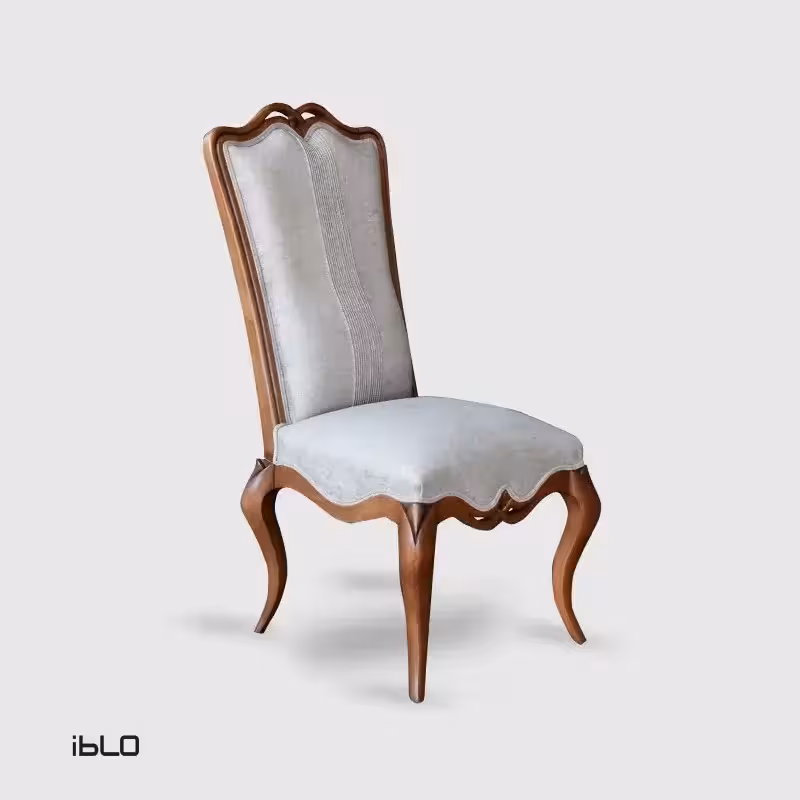 صندلی کلاسیک چوبی لیونا (شیری)