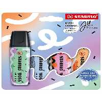 هایلایتر 4 عددی باس اورجینال طرحدار stabilo