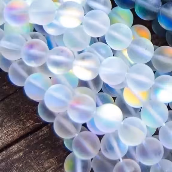 سنگ مون استون سفید گرید Aسایز 8 دانه ای (یعنی یک مهره)