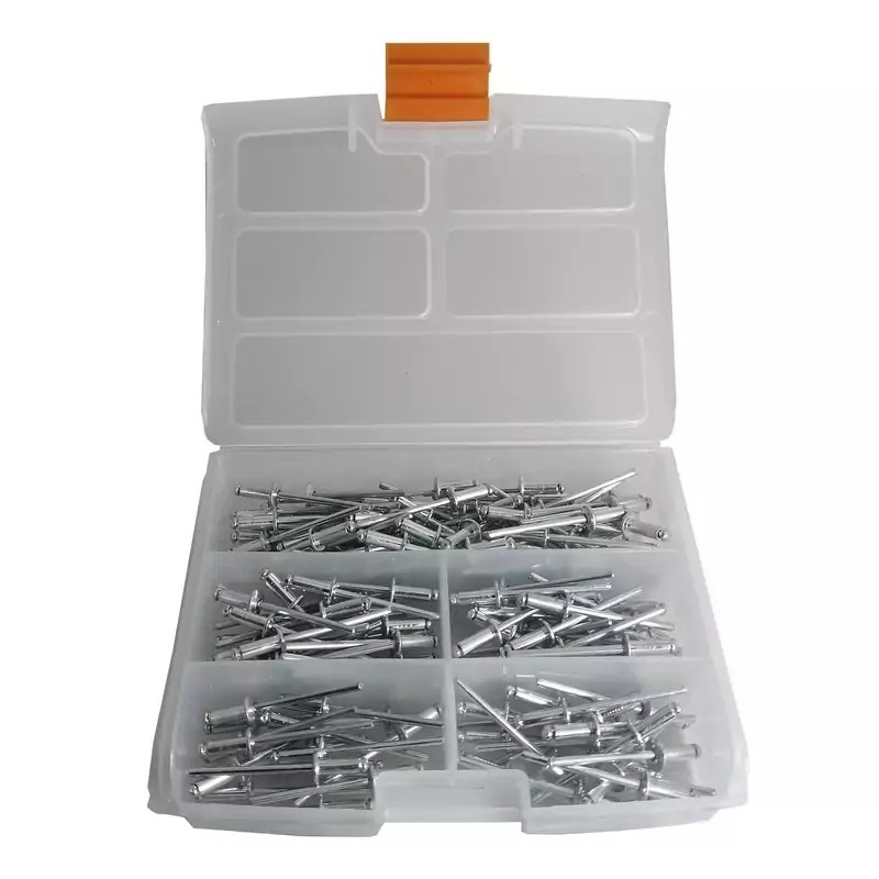 مجموعه میخ پرچ سایز 4 کوچک بسته 100 عددی به همراه ارگانایزر