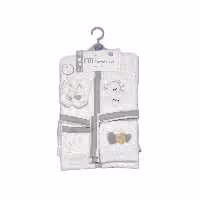 ‎ست حوله نوزادی مادرکر لوکس طرح خرس و قلب طلایی