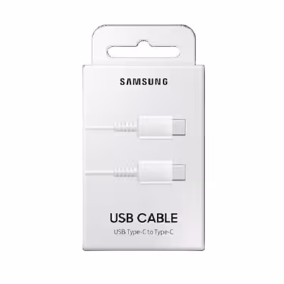 کابل شارژ تایپ سی به تایپ سی اصلی سامسونگ EP-DA705 یک متری سفید