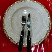 کارد و چنگال ام جی اس  6 عدد کارد 6عدد چنگال رنگ مشکی ماربل