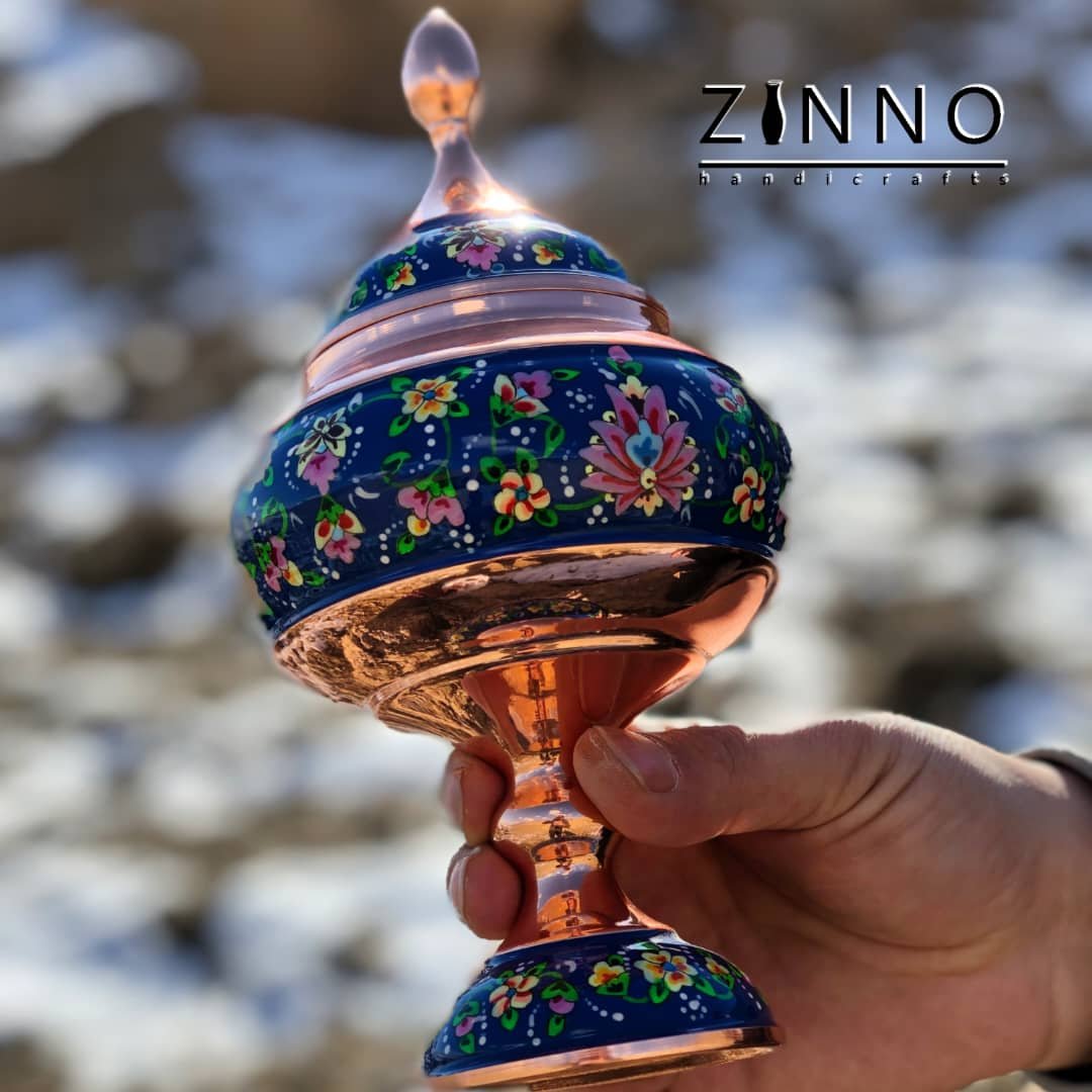 شکلات خوری پایه دار مس و پرداز