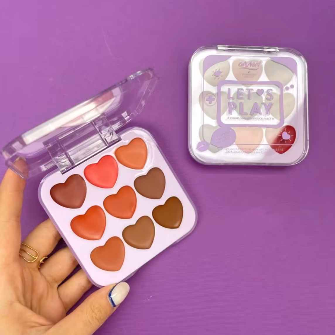 پالت رژ  9 رنگ artskinارجینال بنفش طیف A 