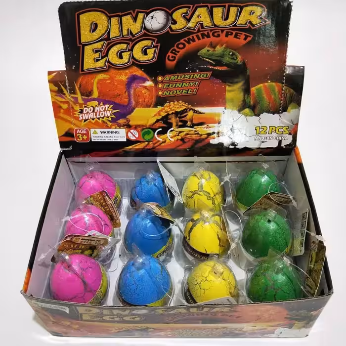 تخم دایناسور سایز متوسط (تک وکیوم شده  بزرگ شونده در آب) 