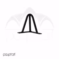 پایه فلزی سنجاقی 3شاخ طول 10 سانت میلگرد توپر  نمره 10 فابریک با رنگ کوره ای
