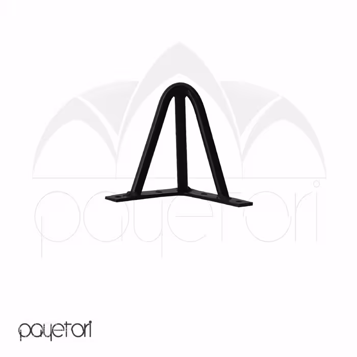 پایه فلزی سنجاقی 3شاخ طول 10 سانت میلگرد توپر  نمره 10 فابریک با رنگ کوره ای
