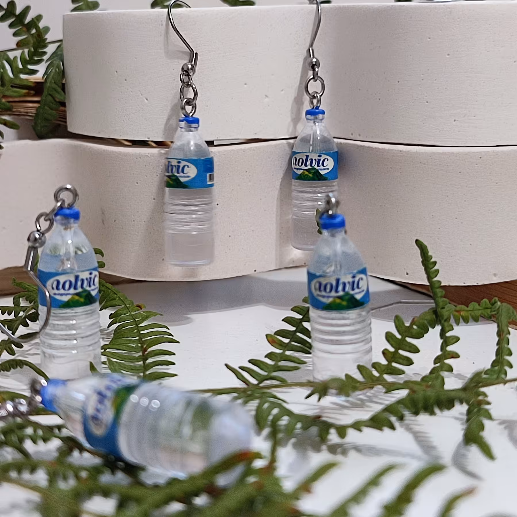 گوشواره فانتزی بطری آب معدنی