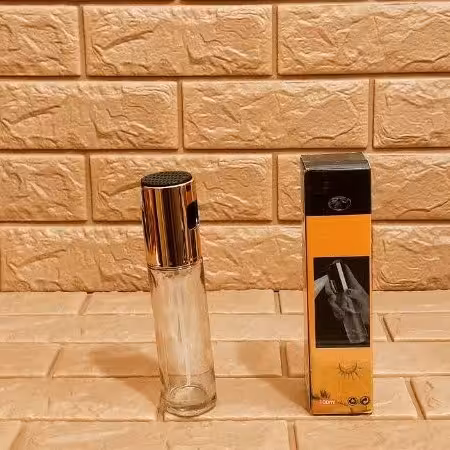 اسپری روغن -  روغن پاش - ظرف روغن ریز - جای روغن - اسپری روغن شیشه - برنزی رنگ