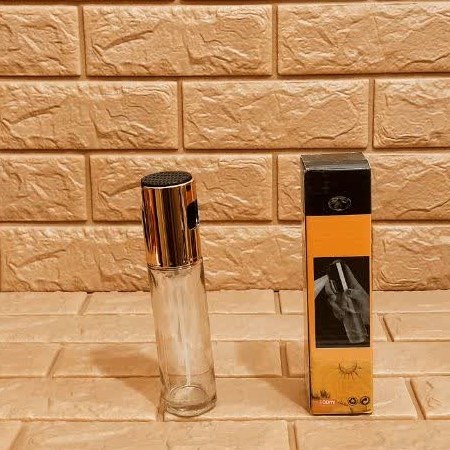 اسپری روغن - روغن پاش - ظرف روغن ریز - جای روغن - اسپری روغن شیشه - برنزی رنگ