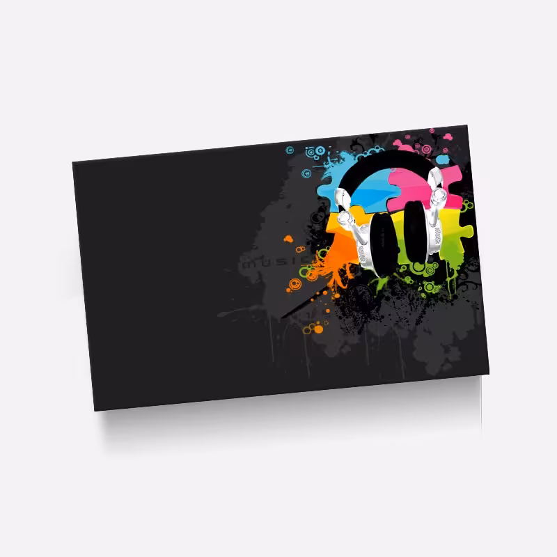 استیکر(برچسب) کارت عابر بانک-طرح music -کد2075-سفارشی