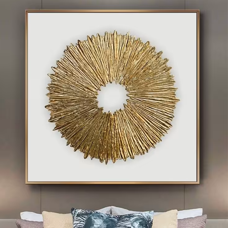 تابلو مدرن چشم نظر با ورق طلا