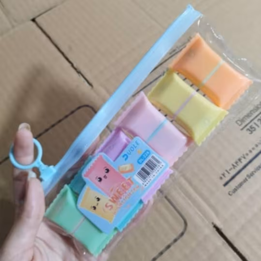 ماژیک هایلایت شکلات شش رنگ باکیفیت و وارداتی با ارسال فوری 