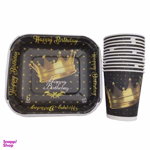 بشقاب و لیوان یکبار مصرف کد p-015 مجموعه 24 عددی