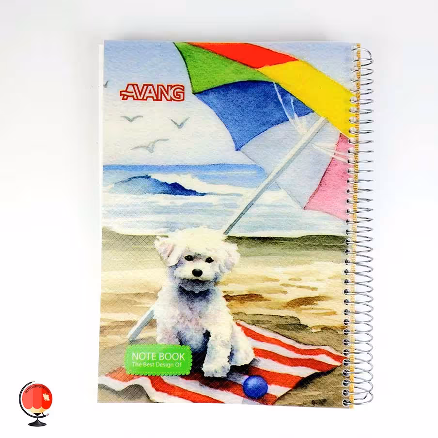 دفتر زبان سیمی سه خط 50 برگ برند آونگ طرح ساحل