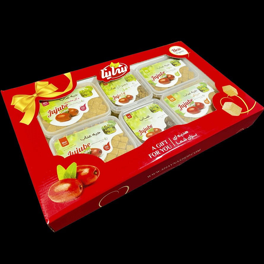 پک هدیه دمنوش و حبه عناب در طعم های متنوع، بسیار خاص، متنوع، شیک و به صرفه اقتصادی