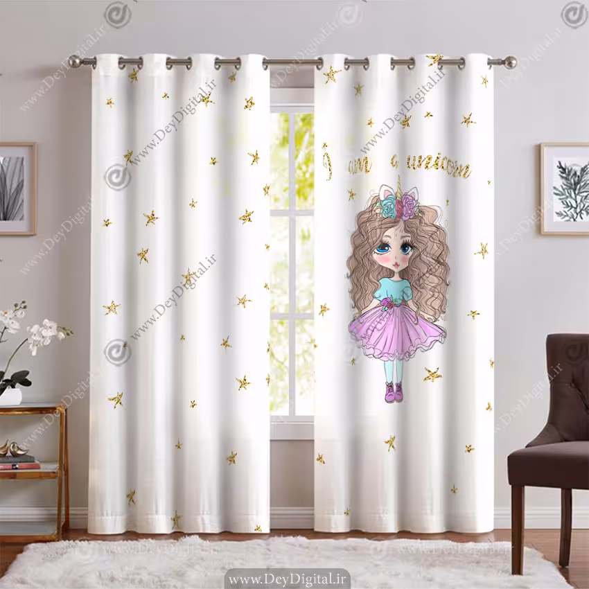 پرده پرنسسی اتاق دختر PK-6639