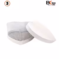 باکس کادویی قلبی طلقی سفید سایز سه 