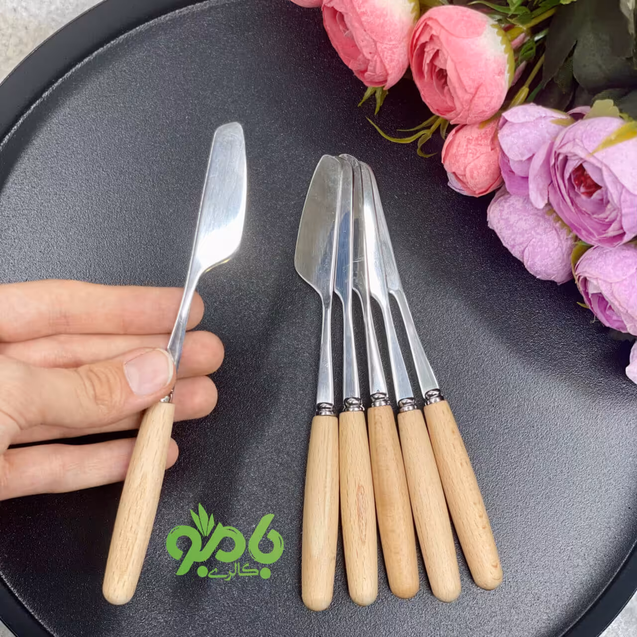 کارد کره خوری دسته چوبی